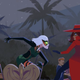 Carmen facing off against a foe.